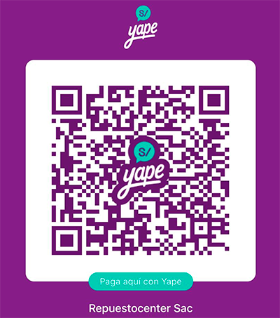 Código QR de Yape de Repuestocenter Sac